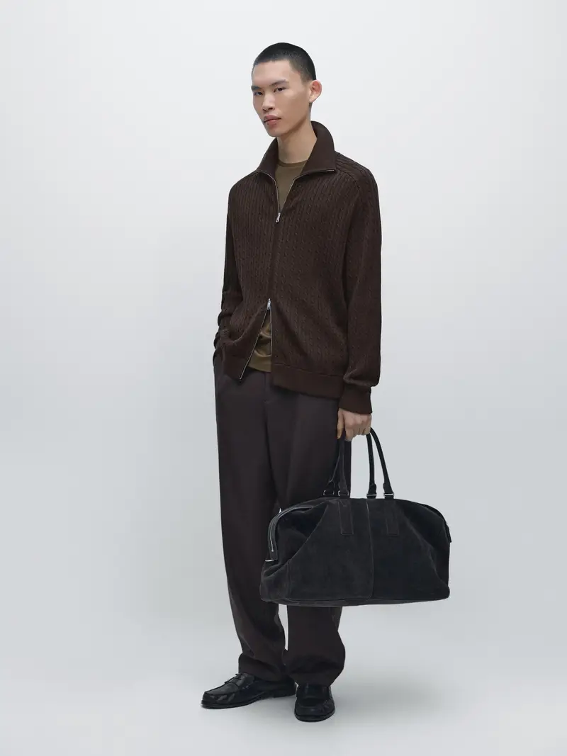 Massimo Dutti Cardigan Marrone 4207243