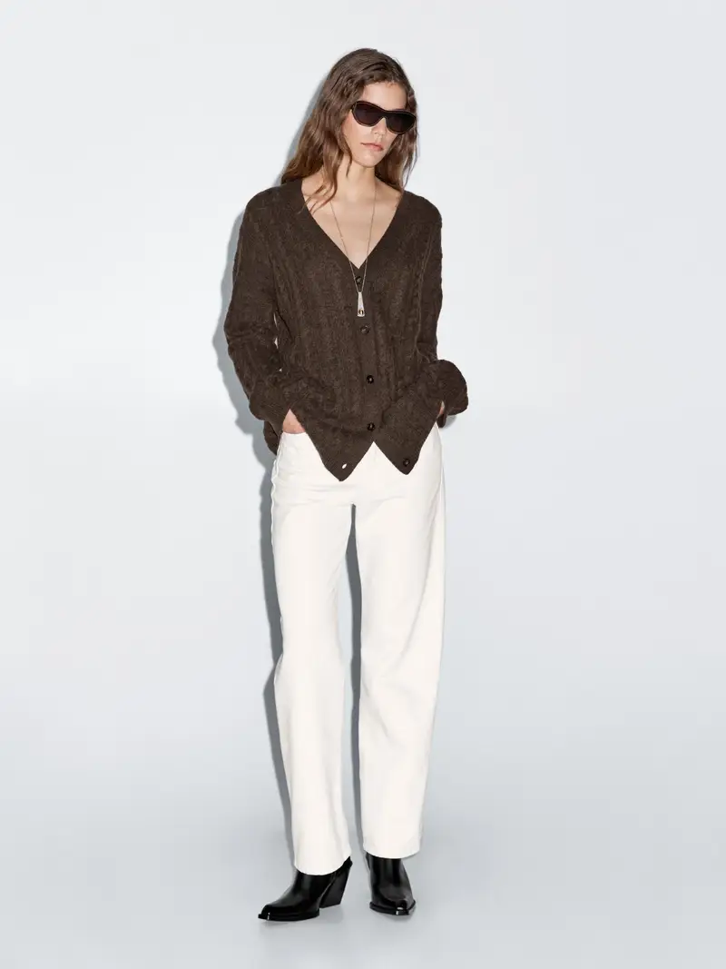 Massimo Dutti Cardigan Marrone 2555209
