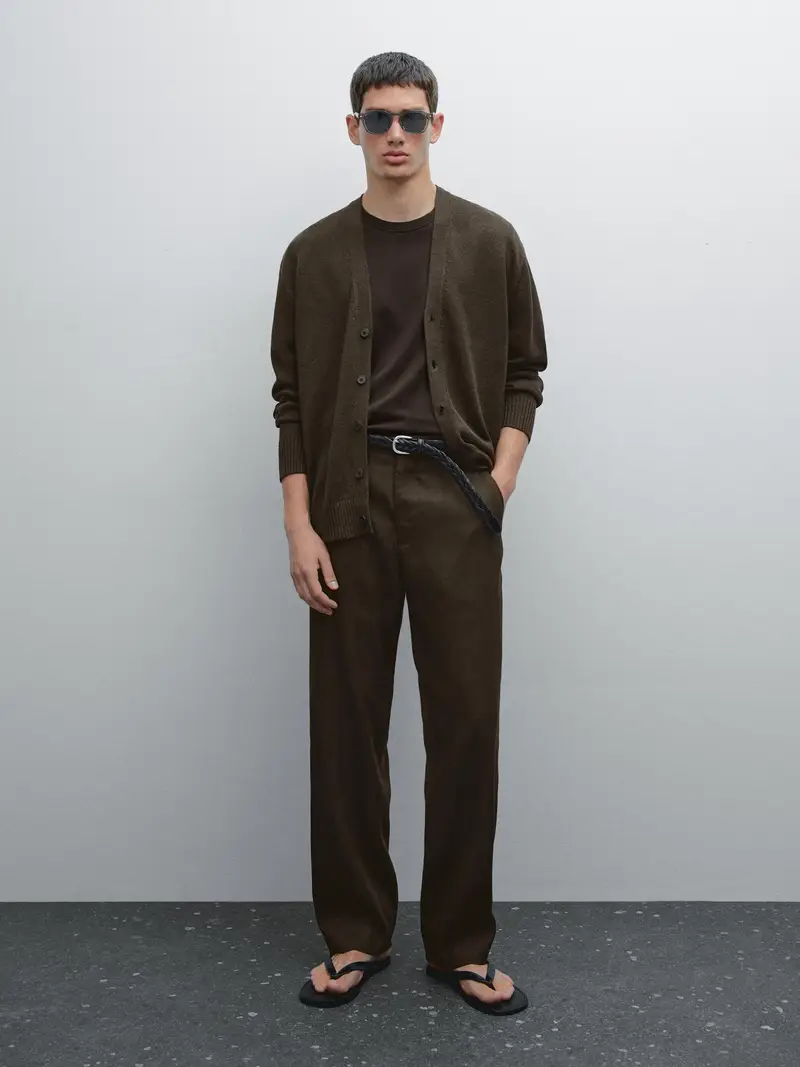 Massimo Dutti Cardigan Marrone 2554665