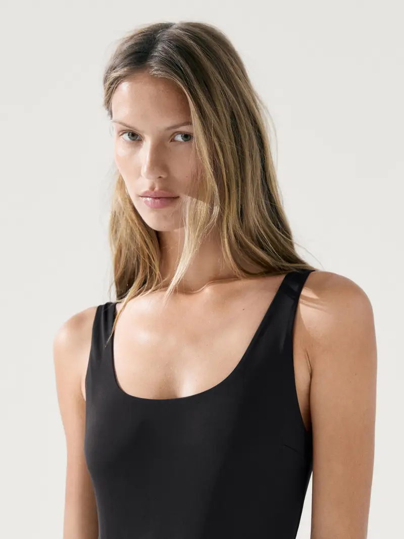 Costume Con Dettaglio Gioiello - Nero - - Massimo Dutti - Femminile