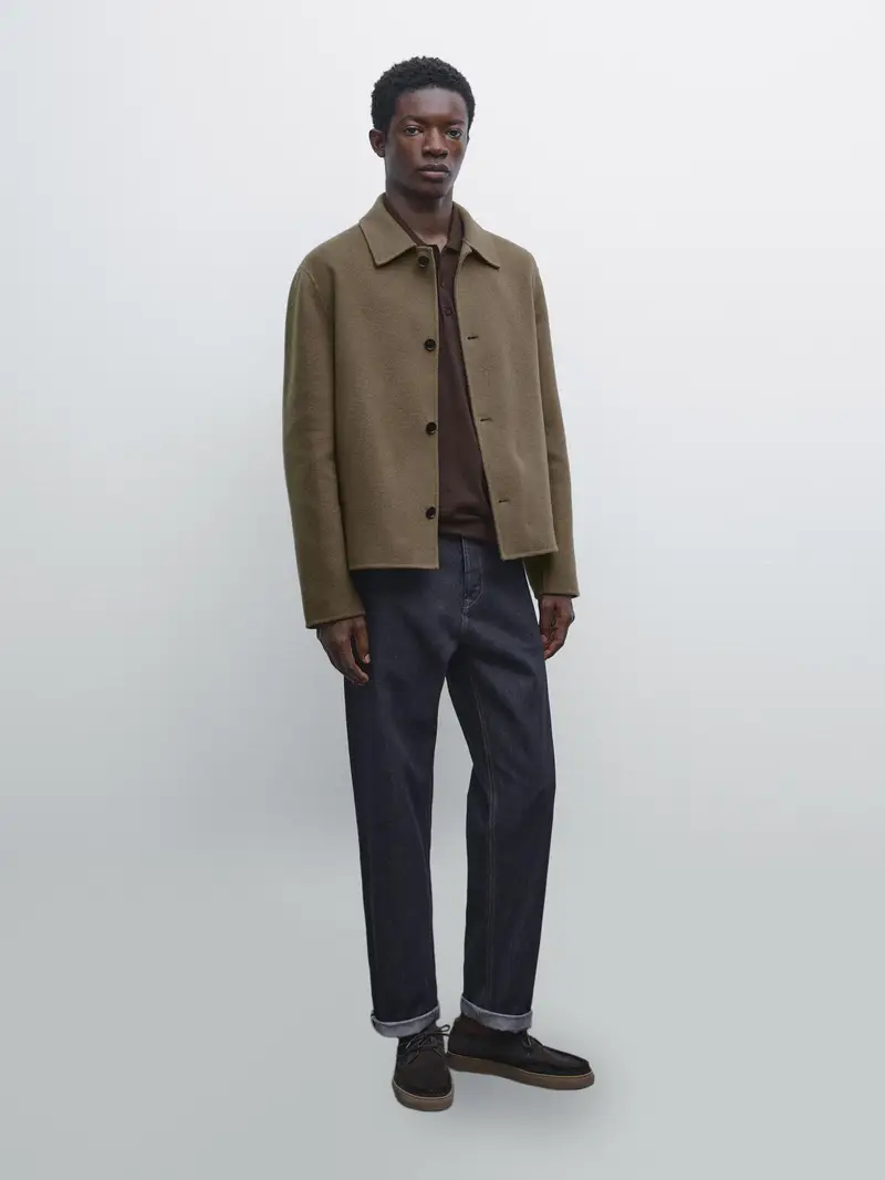 Giacca In Misto Lana - Verde - - Massimo Dutti - Maschile
