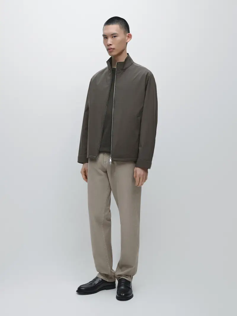 Giacca In Tessuto Bi-Stretch - Verde - - Massimo Dutti - Maschile