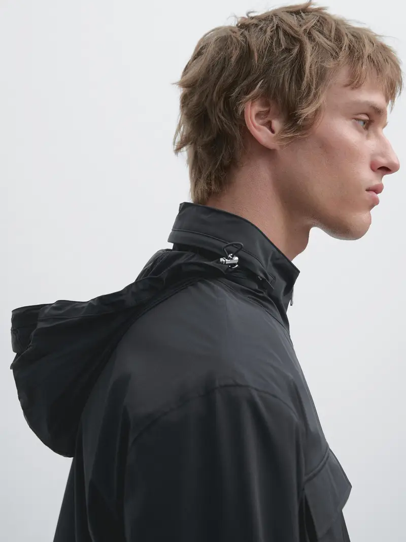 Giacca In Tessuto Elasticizzato - Blu Marino - - Massimo Dutti - Maschile