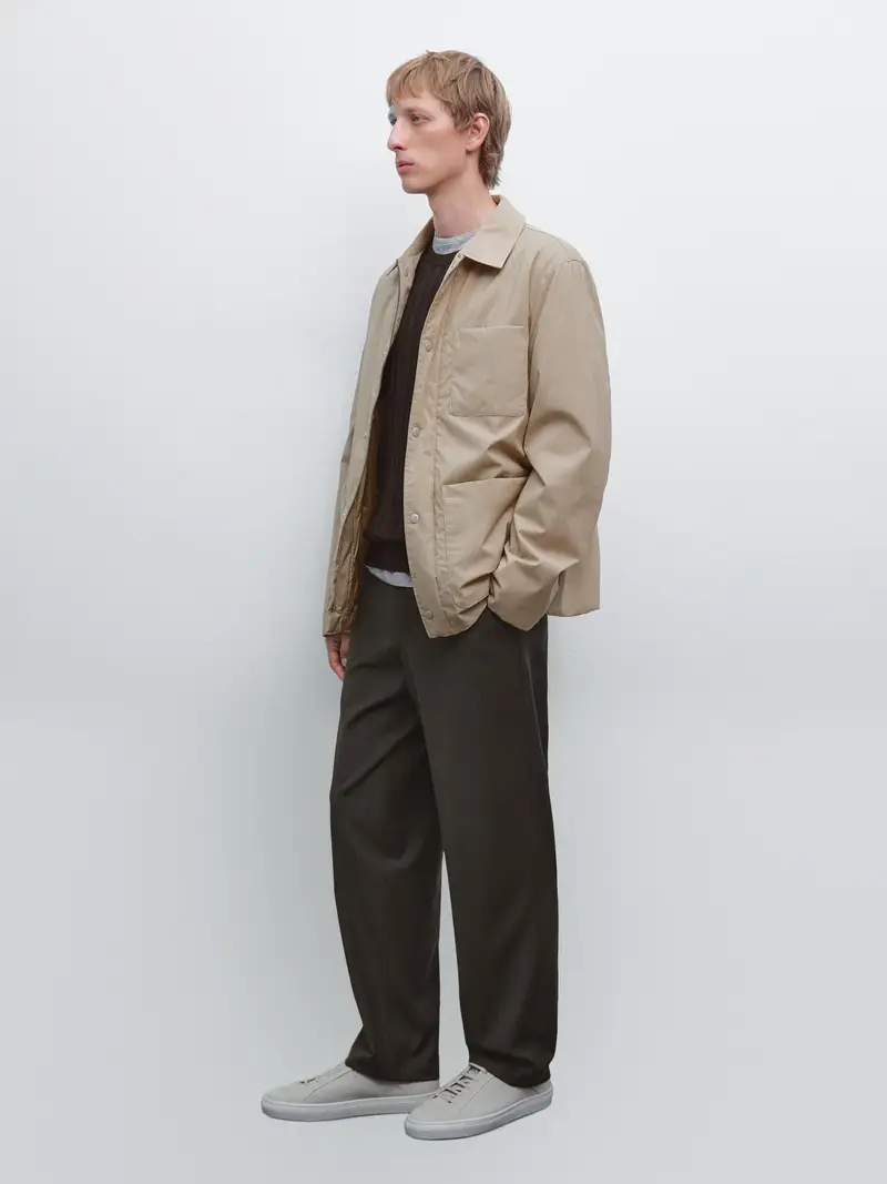 Giacca Tecnica Water Repellent - Beige - - Massimo Dutti - Maschile