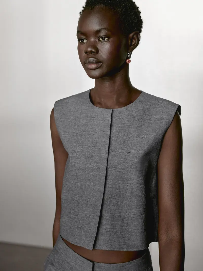 Massimo Dutti Gilet Grigio 2553271