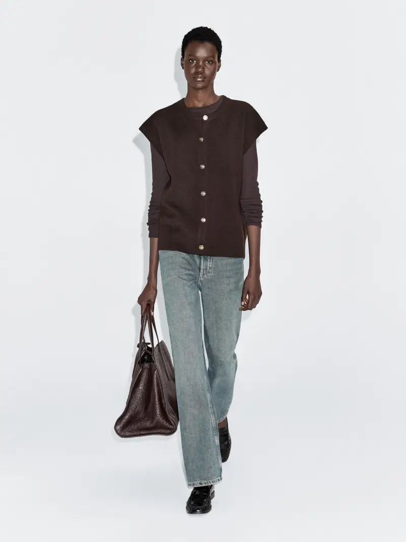 Massimo Dutti Gilet Marrone 3066465