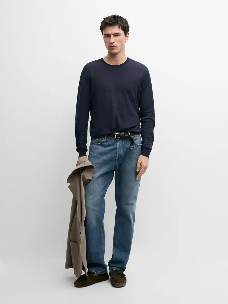 Jeans Straight Fit - Indigo - (It 52) - Massimo Dutti - Maschile