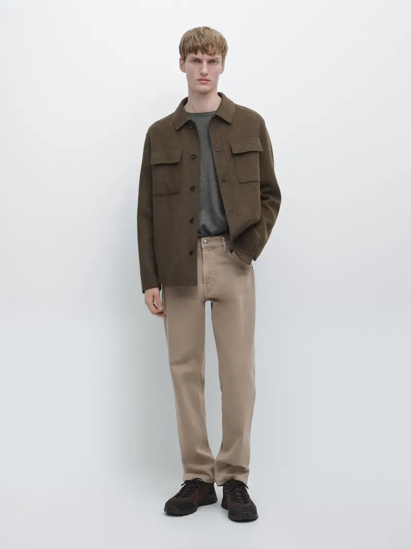 Jeans Tapered Fit - Visone - (It 54) - Massimo Dutti - Maschile