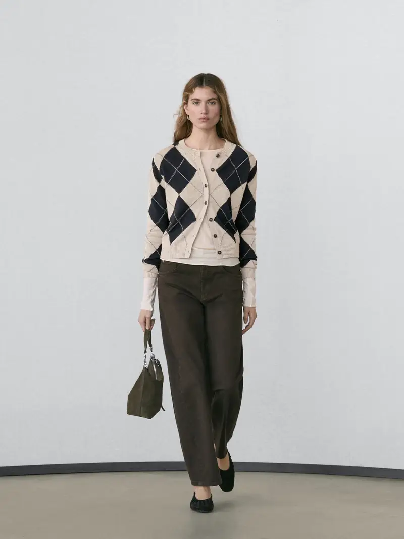 Jeans Wide Leg - Kaki Oscuro - (It 38) - Massimo Dutti - Femminile