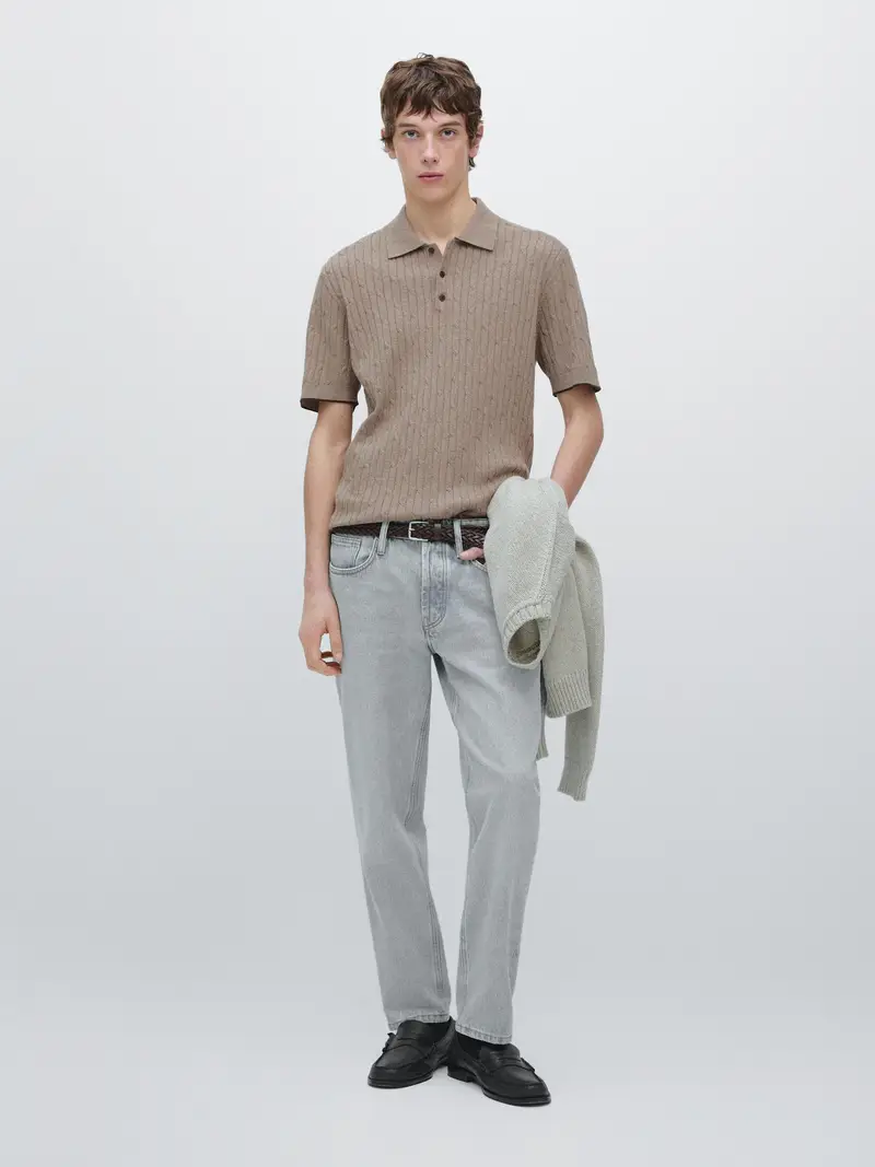 Massimo Dutti Polo Beige 4262328