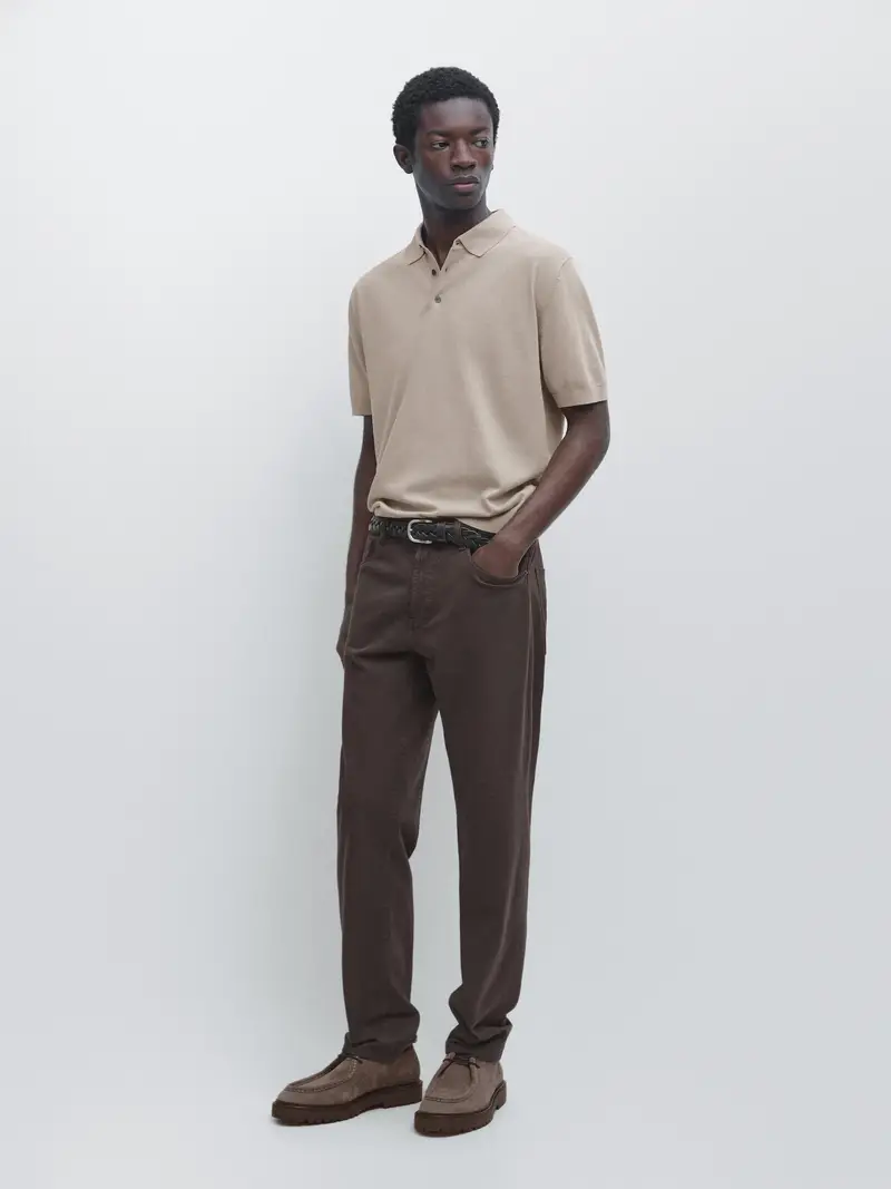 Massimo Dutti Polo Beige 4214102