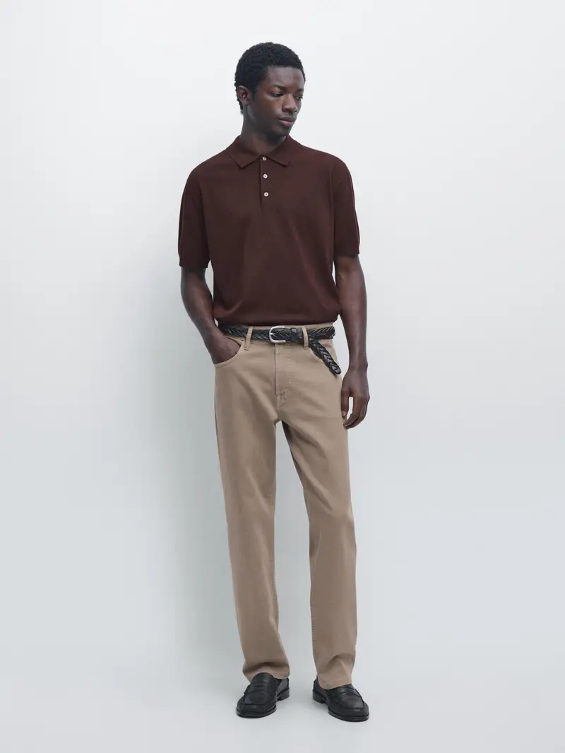 Massimo Dutti Polo Bordeaux 4214104