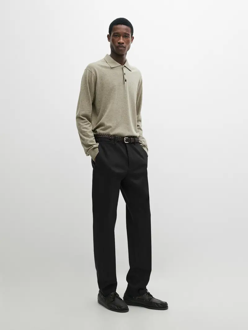 Maglia A Polo In Cotone - Verde Acqua - - Massimo Dutti - Maschile