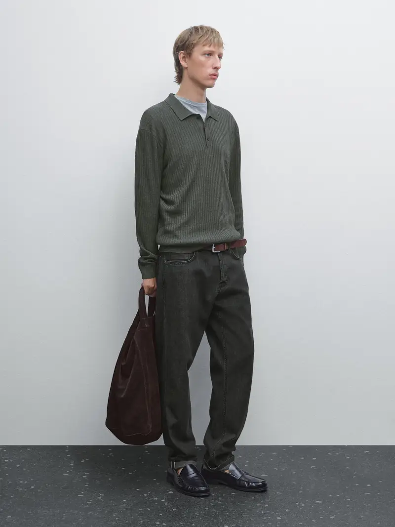 Massimo Dutti Polo Grigio 2554714