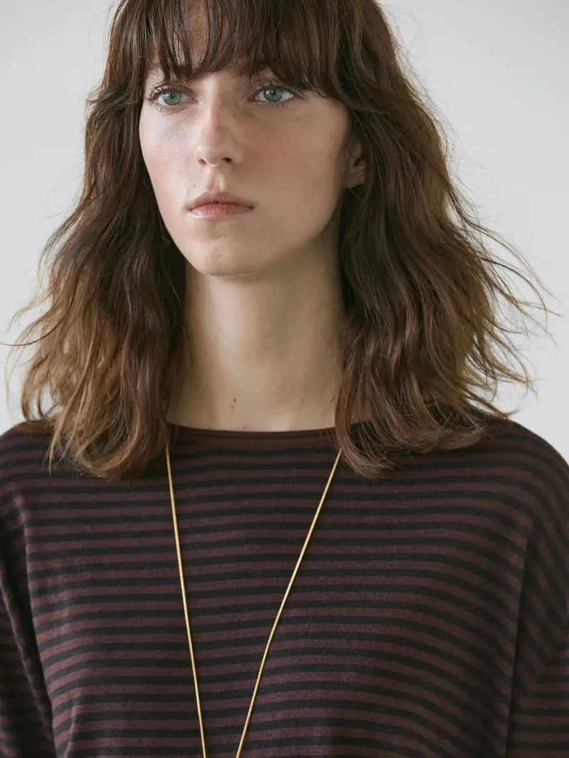 Maglia A Righe In Misto Cotone - Marrone - - Massimo Dutti - Femminile