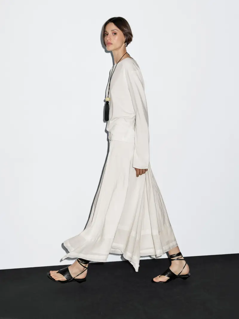 Maglia Con Scollo A Barchetta In Misto Lana - Ecru - - Massimo Dutti - Femminile