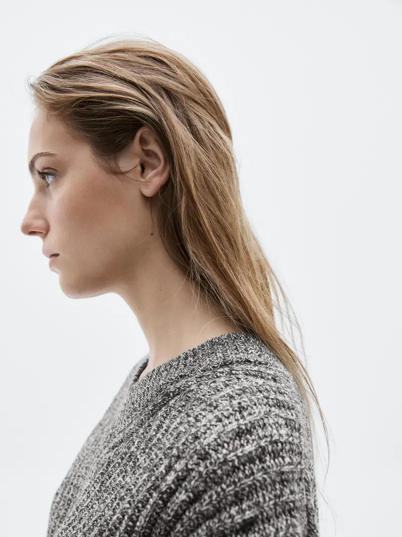 Maglia Jaspé 100% Lana - Limited - Grigio - - Massimo Dutti - Femminile