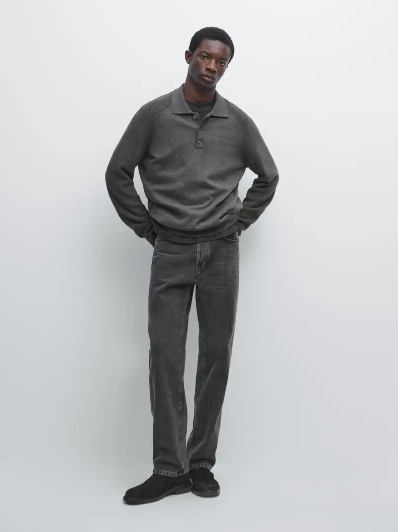 Massimo Dutti Polo Grigio 3900475