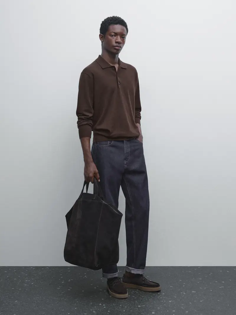 Massimo Dutti Polo Marrone 2554697