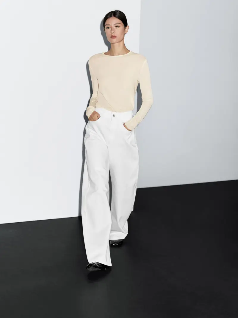 Maglietta Leggera A Maniche Lunghe - Giallo - - Massimo Dutti - Femminile