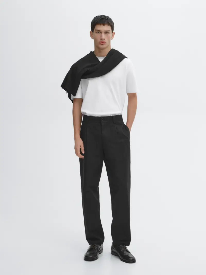 Maglietta Medium Weight 100% Cotone - Bianco - - Massimo Dutti - Maschile