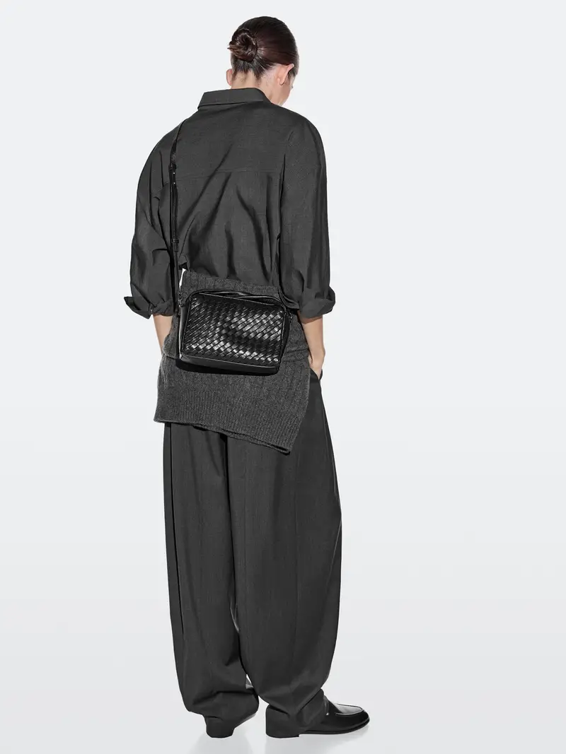 Mini Borsa Intrecciata In Pelle Nappata - Nero - - Massimo Dutti - Femminile