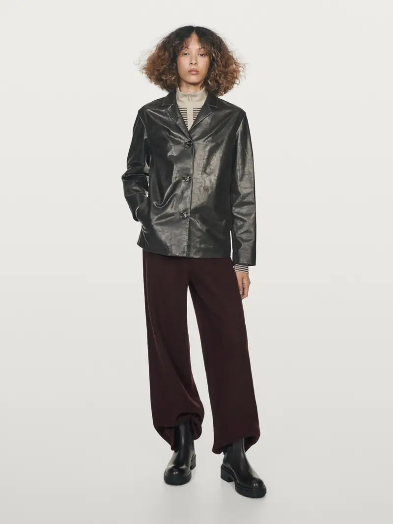 Pantaloni Dritti In Misto Lana - Marrone - - Massimo Dutti - Femminile