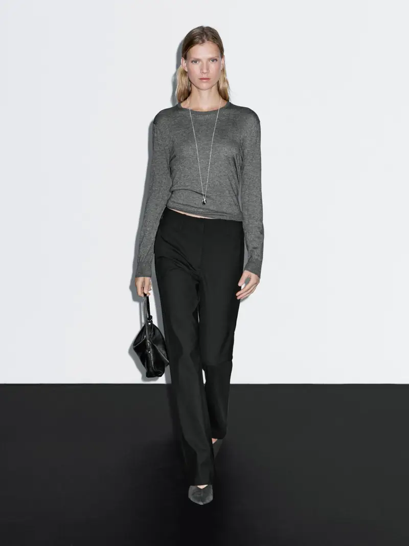 Pantaloni Flare Fit - Nero - (It 40) - Massimo Dutti - Femminile