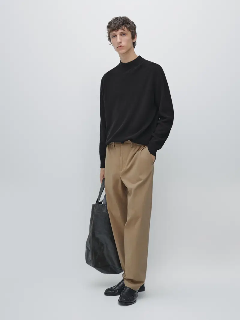 Pantaloni Jogger Fit In Misto Cotone - Marrone Tostato - - Massimo Dutti - Male