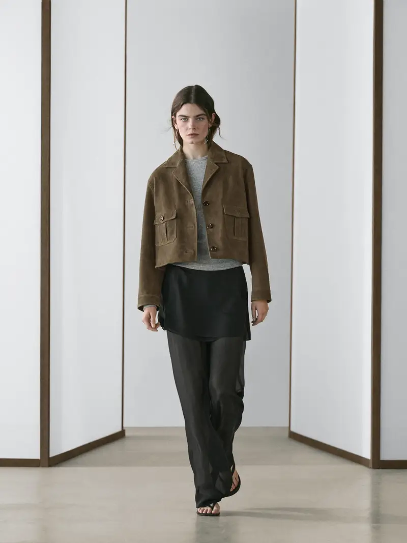 Pantaloni Morbidi Combinati 100% Seta - Nero - (It 46) - Massimo Dutti - Femminile