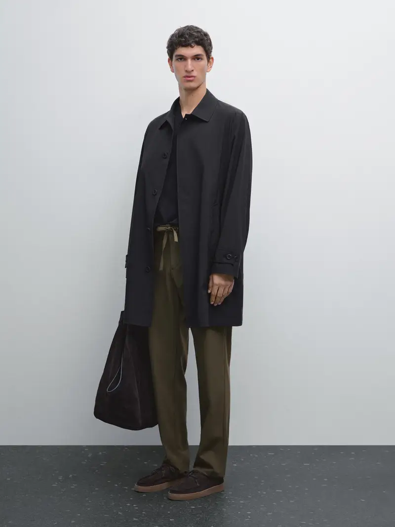 Pantaloni Regular Fit Tecnici - Verde - - Massimo Dutti - Maschile