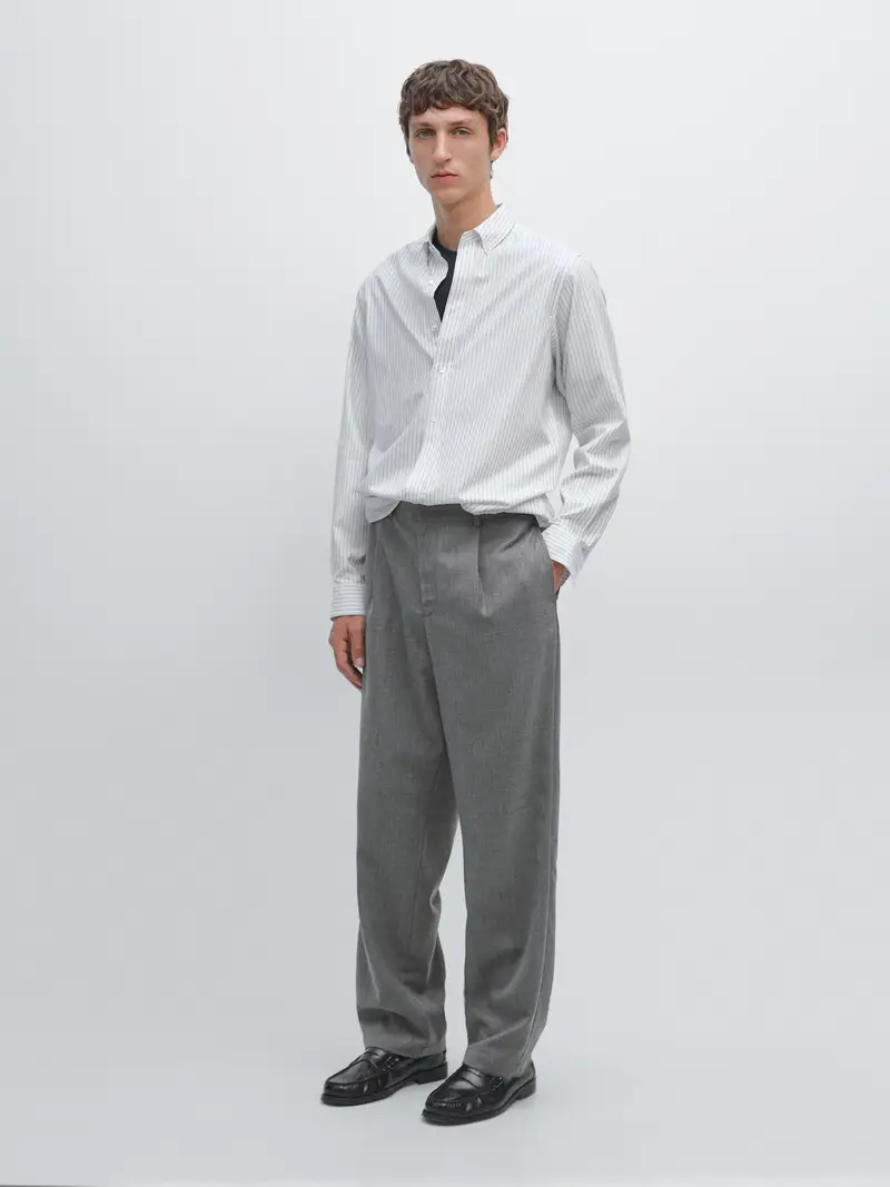 Pantaloni Relax Fit - Grigio - - Massimo Dutti - Maschile