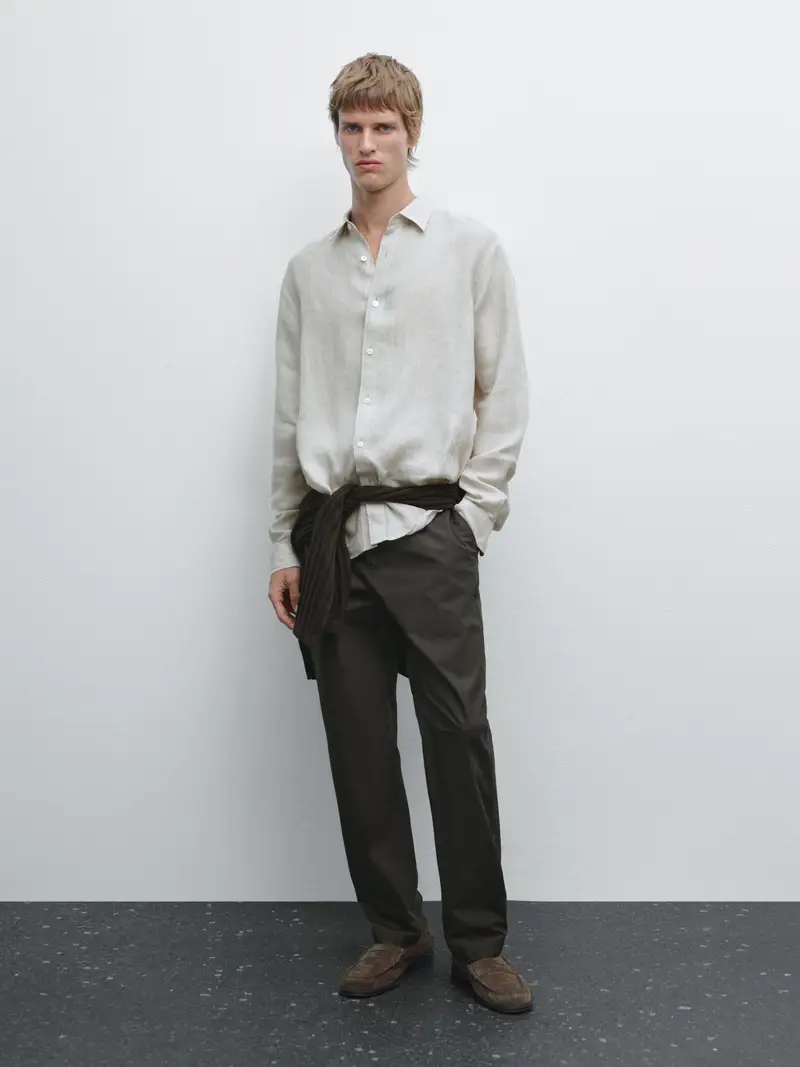 Pantaloni Semi Jogger Fit - Marrone - - Massimo Dutti - Maschile