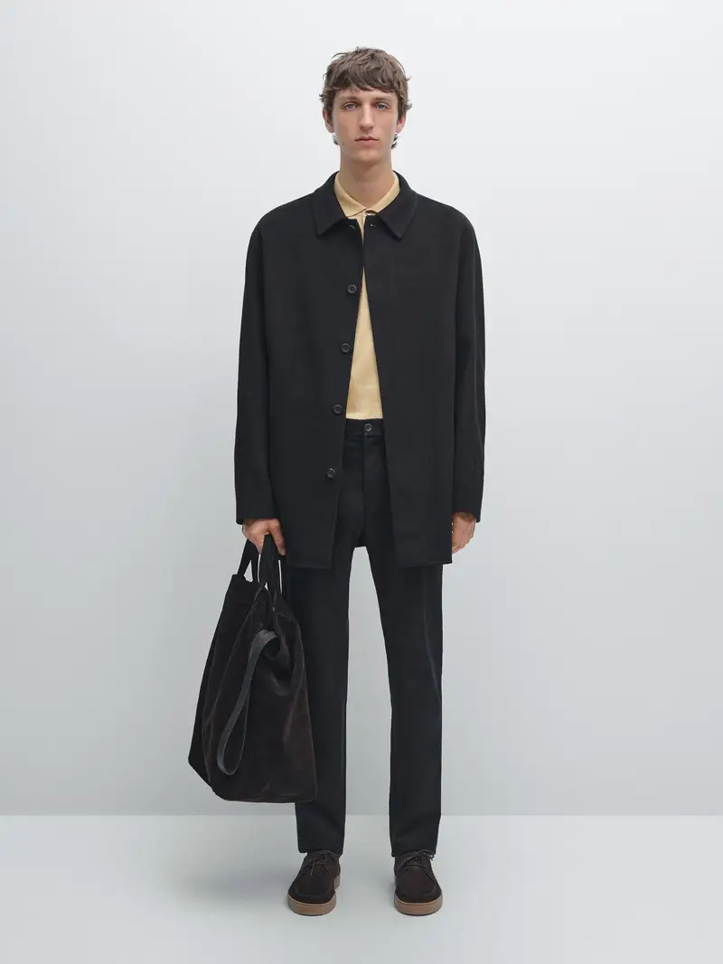 Pantaloni Slim Fit Con Elastico Laterale - Blu Marino - - Massimo Dutti - Maschile