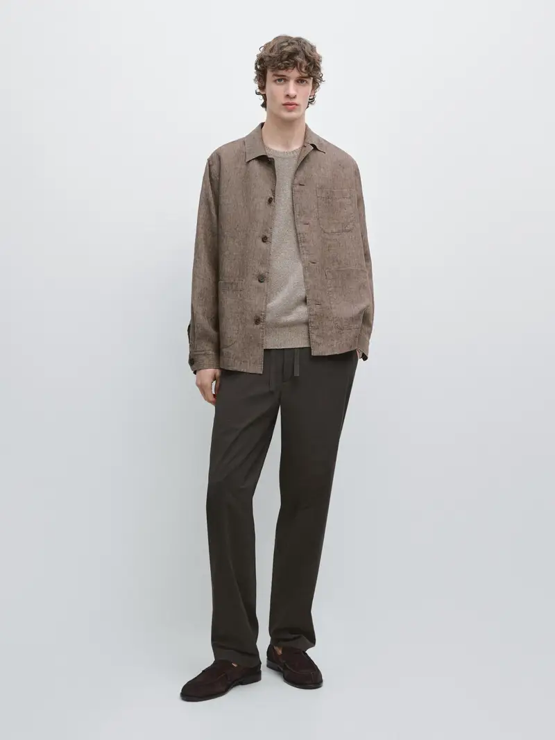 Pantaloni Total Look Tecnici - Marrone - - Massimo Dutti - Maschile