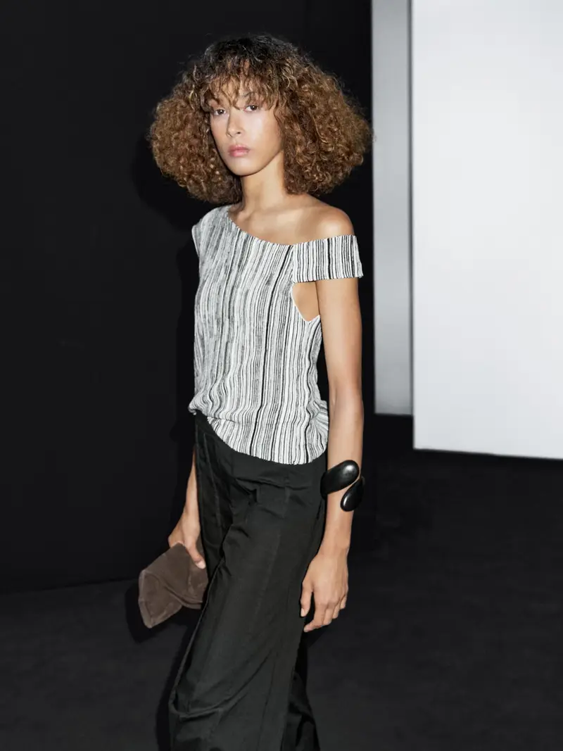 Pantaloni Wide Leg Con Cuciture - Nero - (It 42) - Massimo Dutti - Femminile