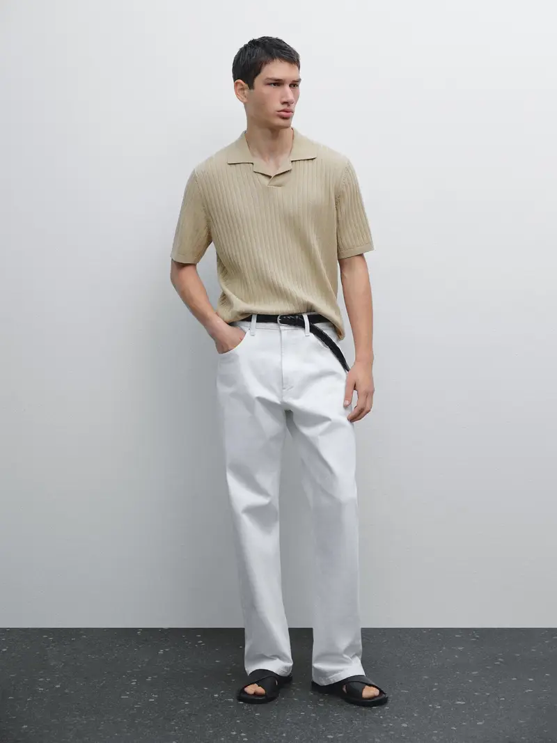 Massimo Dutti Polo Beige 2553385