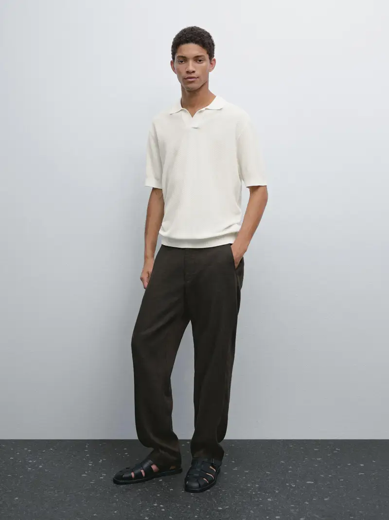 Massimo Dutti Polo Beige 2554618