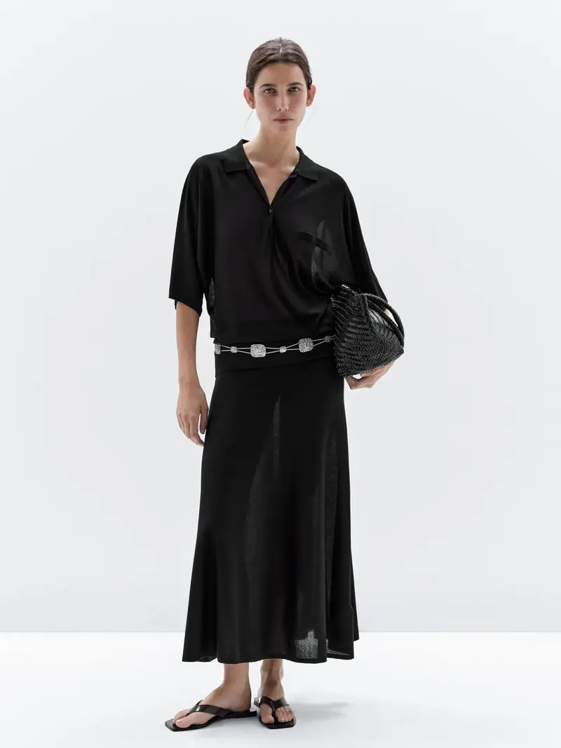 Massimo Dutti Polo Nero 2555259