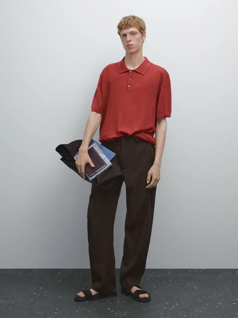 Massimo Dutti Polo Corallo 2554688