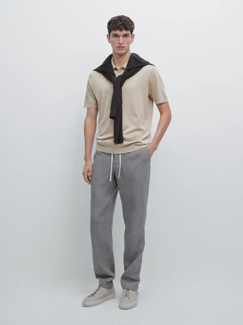 Massimo Dutti Polo Beige 4207218