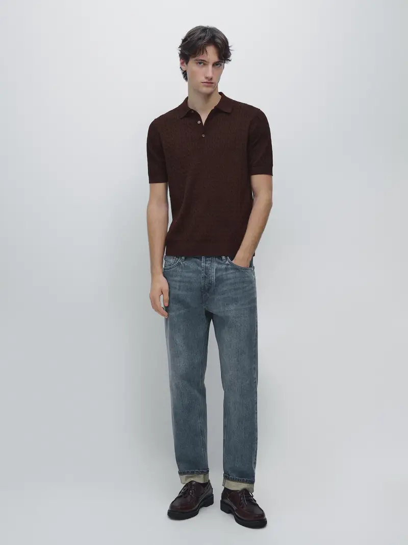 Massimo Dutti Polo Bordeaux 4262322