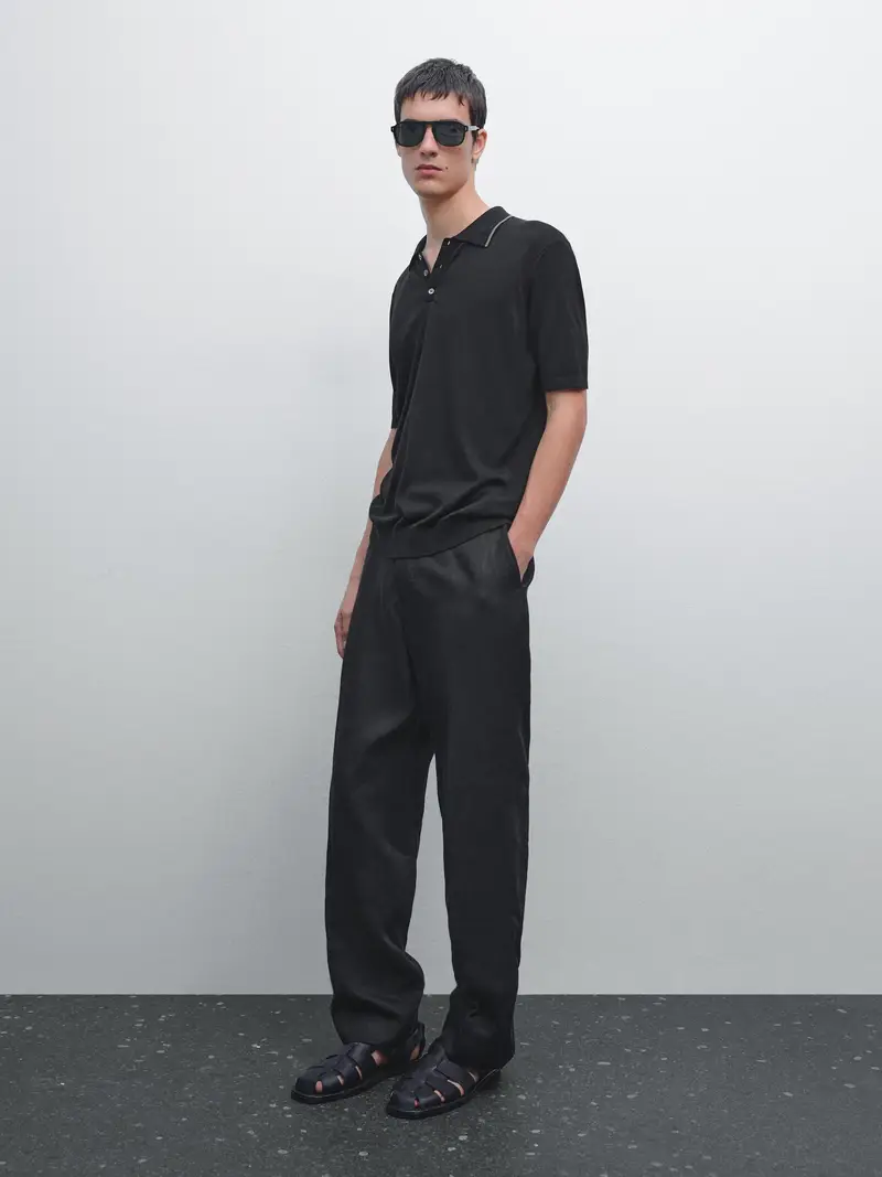 Massimo Dutti Polo Nero 2554676