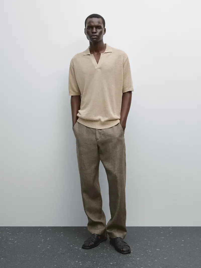 Massimo Dutti Polo Beige 2553390