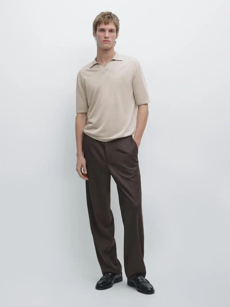 Massimo Dutti Polo Beige 4207228