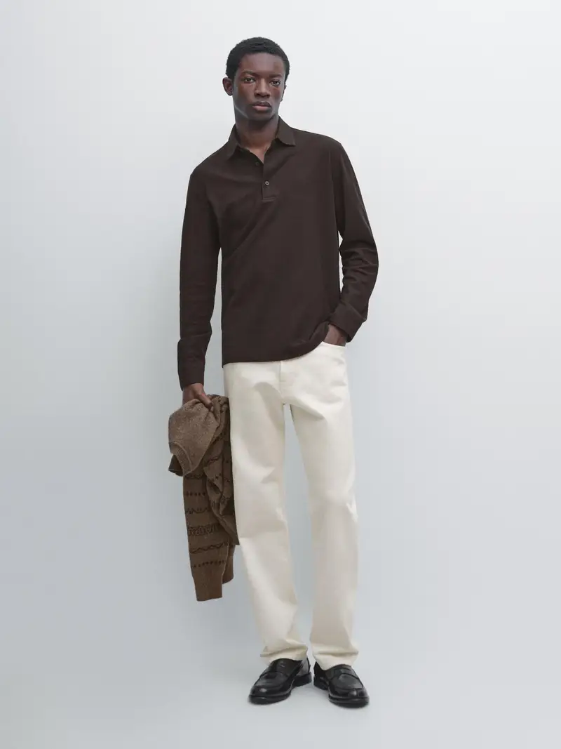 Massimo Dutti Polo Marrone 3934486