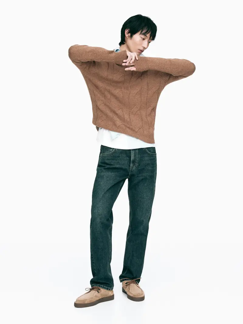 Scarpe Con Bordino In Pelle Scamosciata Foderate - Sabbia - - Massimo Dutti - Maschile