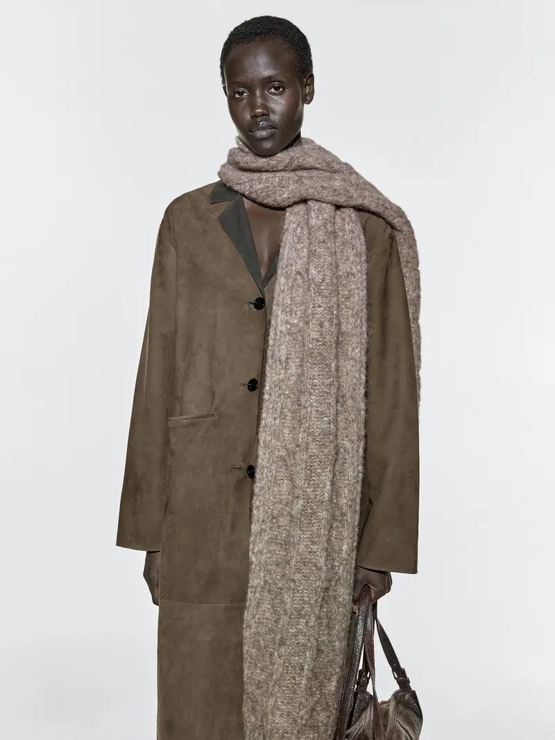 Sciarpa A Trecce In Misto Alpaca - Beige - - Massimo Dutti - Femminile