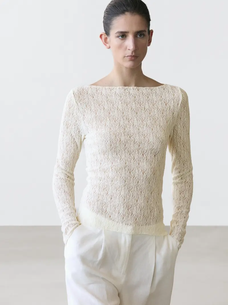 Massimo Dutti T-shirt Beige 4337715