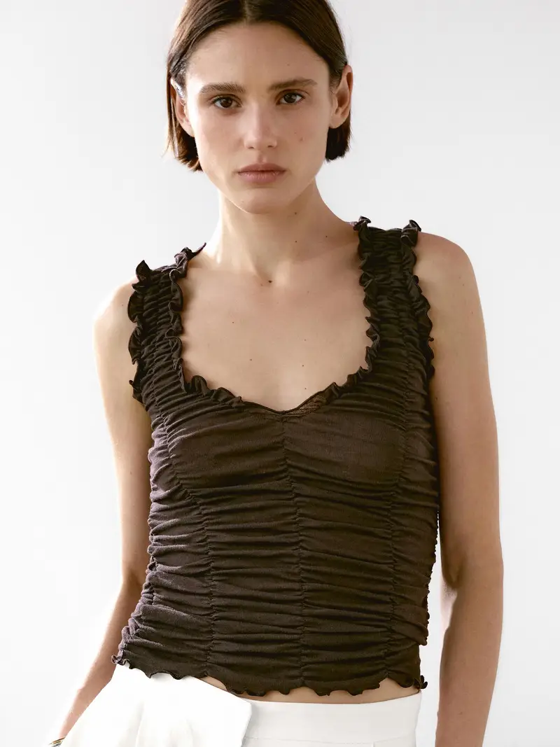 Massimo Dutti Top Marrone 2555515